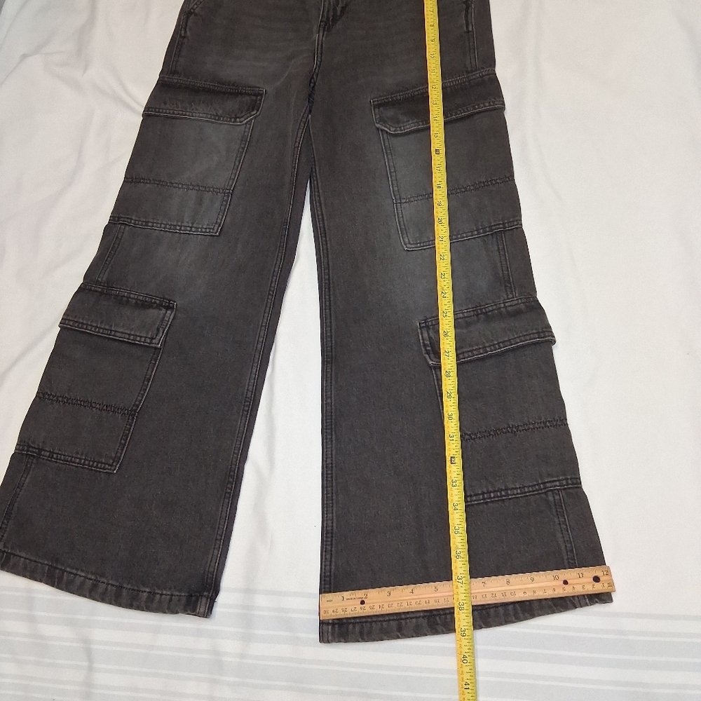H&M Divided New Women Black and Gray Denim Jeans Size 4 Made In Bangladesh - Picture 6 of 16